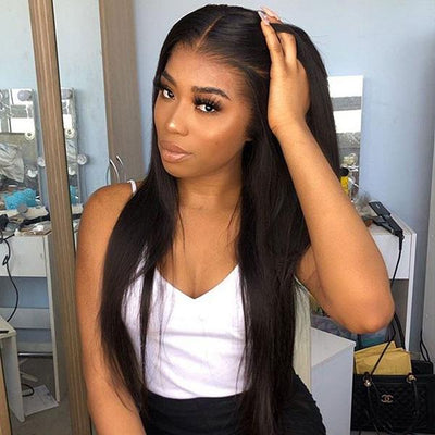 360 Lace Wig Straight Hair Lace Front Wigs Transparent Human Hair Wigs - UWigs