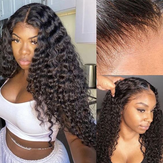 Water Wave Wig 13x4 Lace Front Pre Plucked Undetectable Transparent Lace Frontal Wig Human Hair Wigs