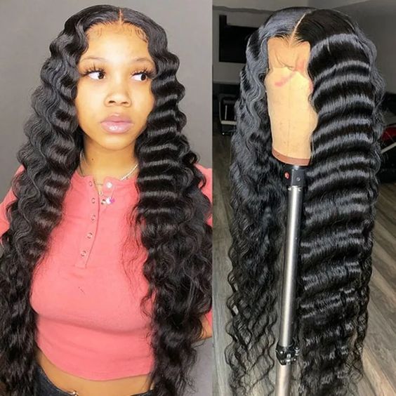 Loose Deep Wave Wigs 13x4 Lace Front Wig HD Lace Frontal Wig Human Hair Wigs