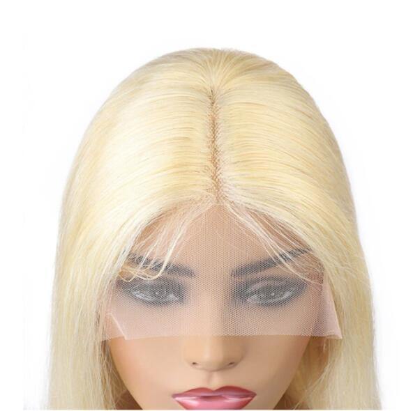 Transparent Lace Wig 613 Blonde Color Straight Hair Lace Front Wig T Part Wig