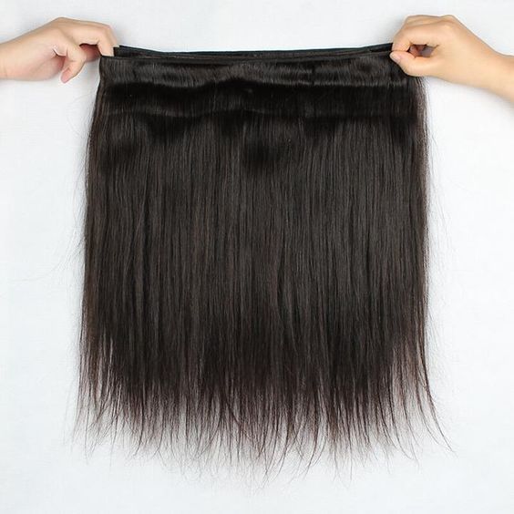 Long Straight Bundles with Closure Straight Human Hair Weave with 4x4 Lace Closure