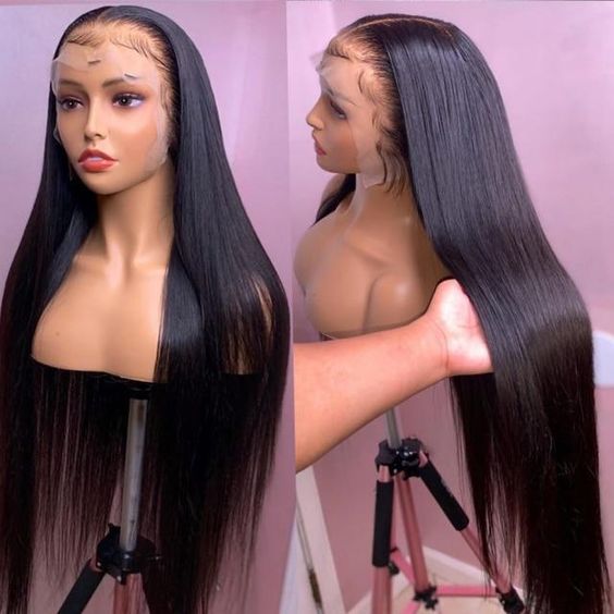 Full Lace Wigs Straight Human Hair Wig 250% Density Transparent Lace 13x4 Lace Front Wigs