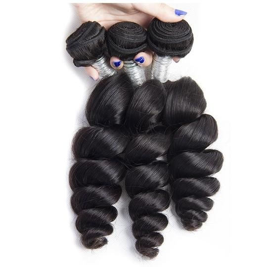 Loose Wave Bundles with Closure 3 Bundles with Lace Closure Brazilian Hair Weave Bundles with HD Lace Closure