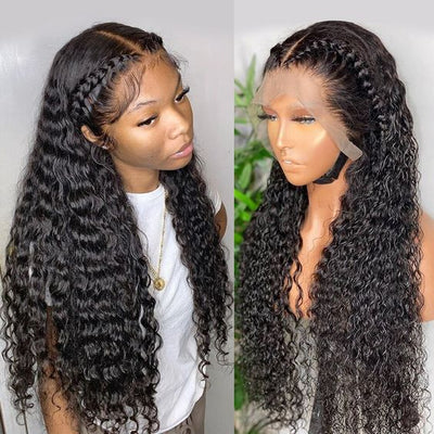 cheap deep wave lace front wig 