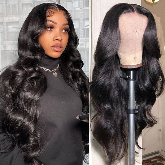Uwigs 200% Density Body Wave 4x4 HD Lace Closure Glueless Wigs for Women No Glue