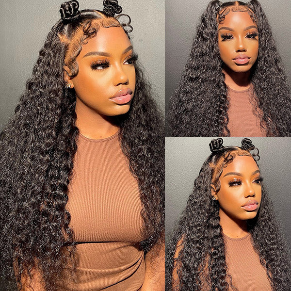  HD 4x4 Water Wave Lace Closure Wig Brazilian Glueless Human Hair Wigs for Women with Pre Plucked