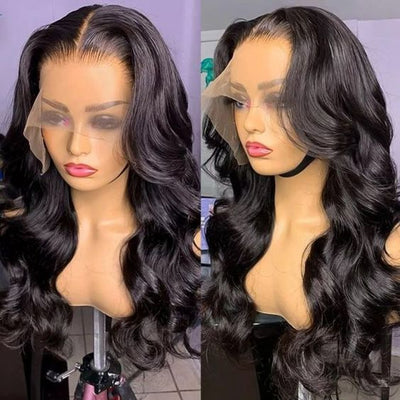 body wave lace human hair wig 