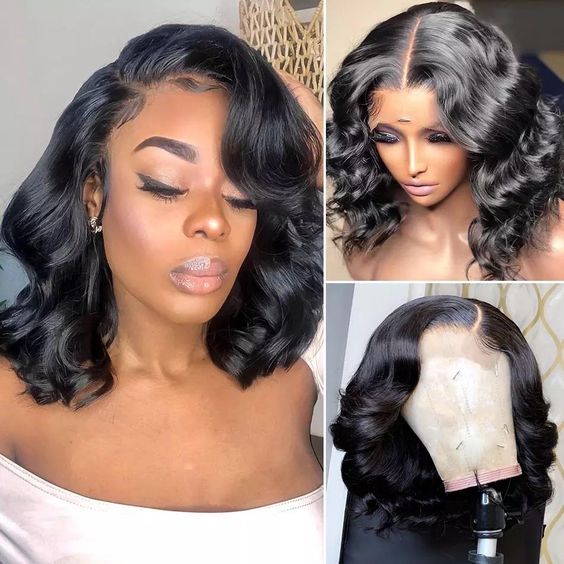 Short Bob Wig Loose Body Wave Human Hair Lace Wigs