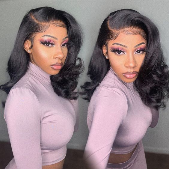 Short Bob Wig Loose Body Wave Human Hair Lace Wigs