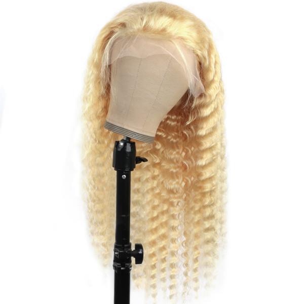 Blonde Hair HD Lace Wig Deep Wave Hair 13x4 Lace Front Wig - UWigs