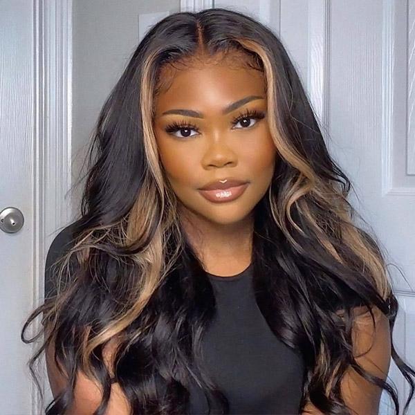 Body Wave 13x4 Lace Front Wig Highlights Hair TL28 Lace Wig - UWigs