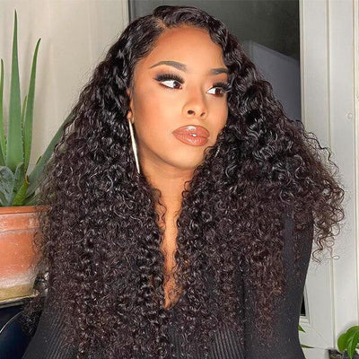 Curly Hair HD Transparent Lace Wig 13x6 Lace Front Wig - UWigs