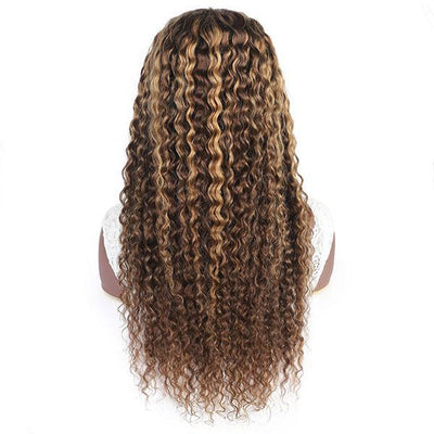 Curly Hair Wigs Highlights Wigs 13x4 Lace Front Wig -UWigs