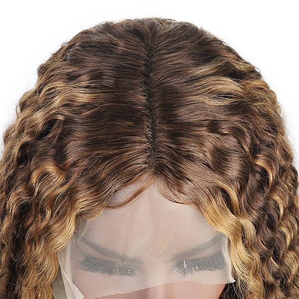 Curly Hair Wigs Highlights Wigs 13x4 Lace Front Wig - UWigs