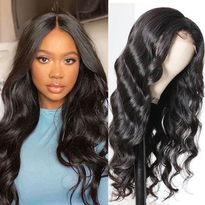 transparent lace closure wig body wave hair
