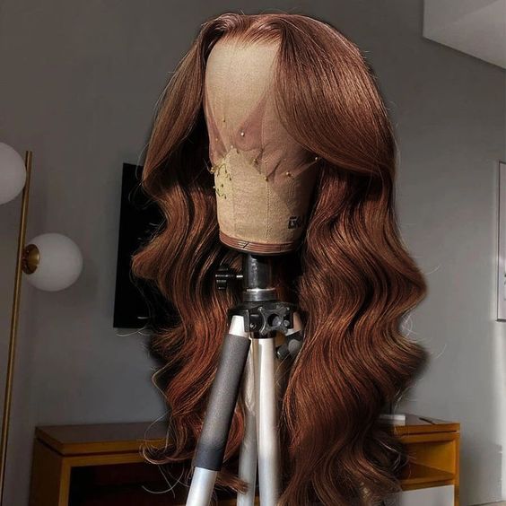 Dark Brown Hair 13x4 Lace Front Wig Transparent Lace Human Hair Wigs 180% Density