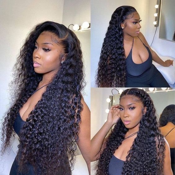 Water Wave Wig 13x4 Lace Front Pre Plucked Undetectable Transparent Lace Frontal Wig Human Hair Wigs