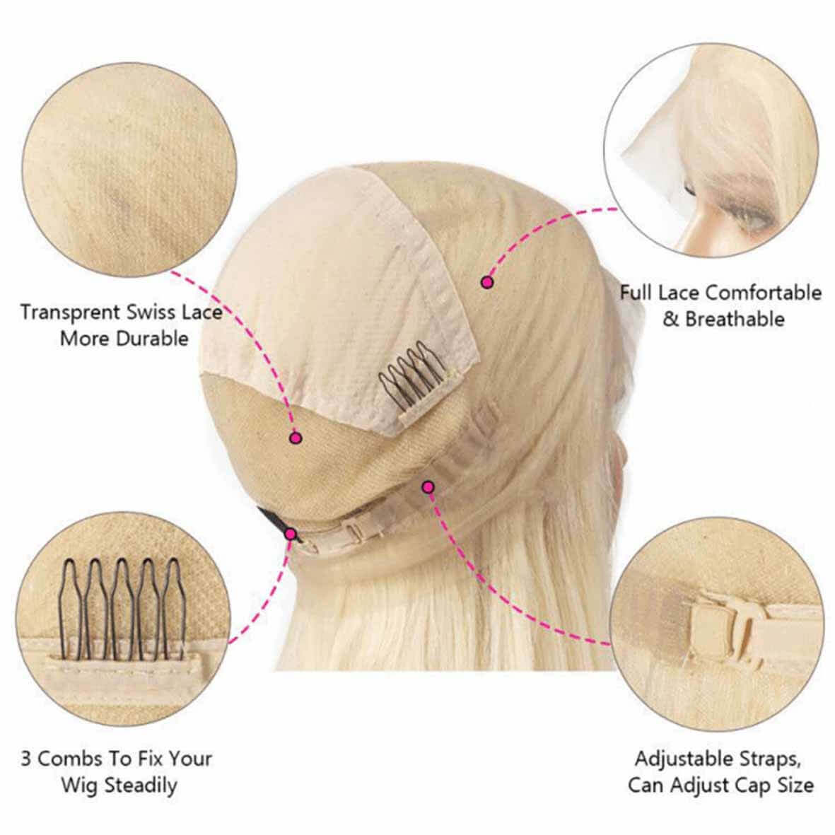 613 Full Lace Wig Blonde Human Hair Wigs Brazilian Hair Full Lace Human Hair Wigs