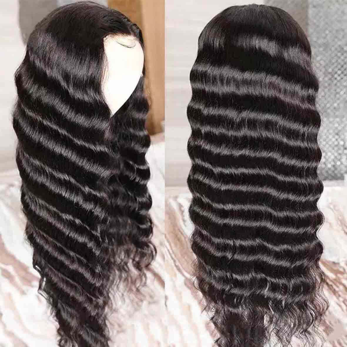 Glueless Lace Human Hair Wigs 13x6 Lace Front Loose Deep Wave Wig