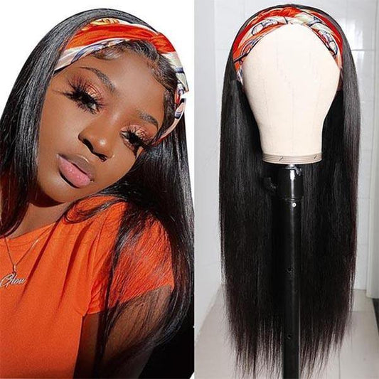 straight headband wig