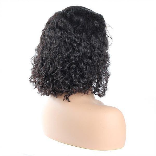 T Part Wig Curly Hair Lace Wigs Human Hair Short Bob Wigs - UWigs