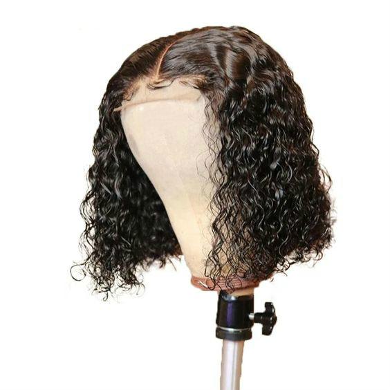 T Part Wig Deep Wave Hair Lace Wigs Human Hair Short Bob Wigs - UWigs