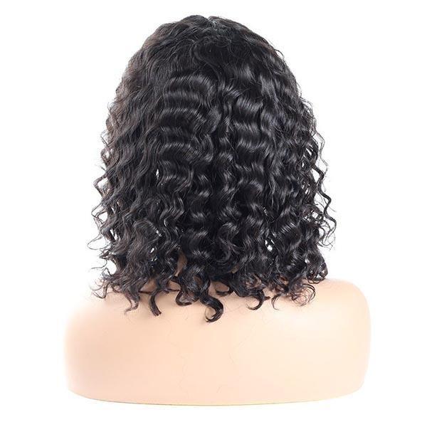 T Part Wig Deep Wave Hair Lace Wigs Human Hair Short Bob Wigs - UWigs