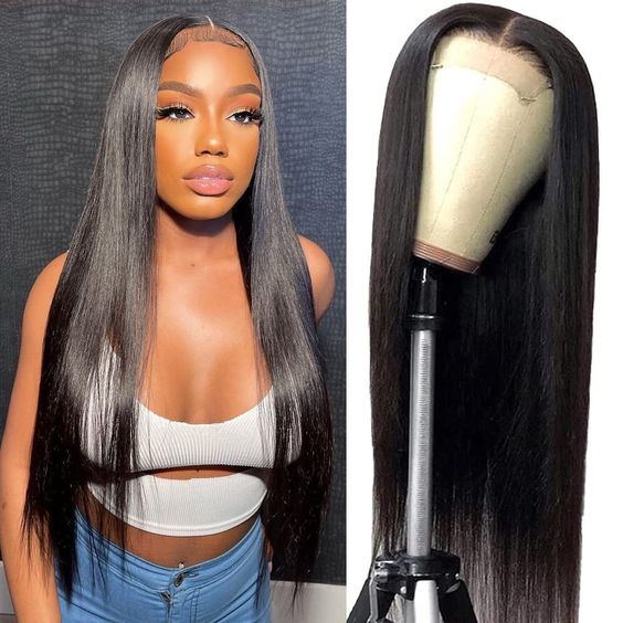 4x4 lace closure wig straight hair
