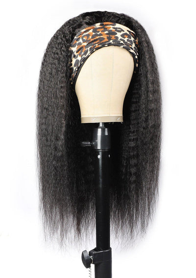 Uwigs Yaki/ Kinky Straight Hair Headband Wig Affordable Natural Hair Half Wigs - UWigs