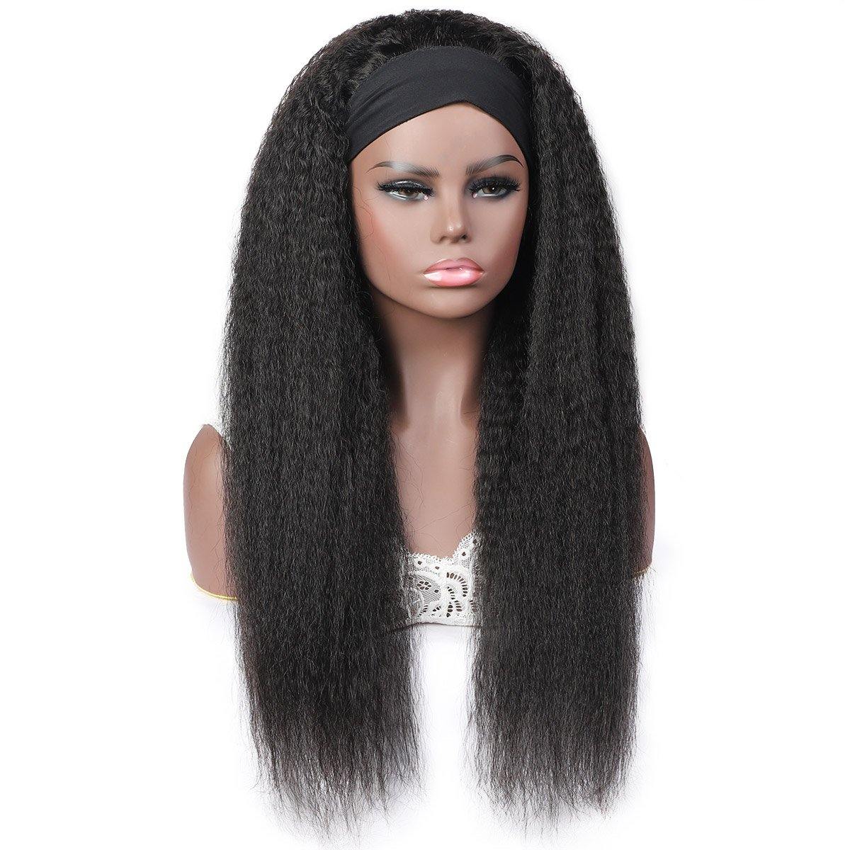 Uwigs Yaki/ Kinky Straight Hair Headband Wig Affordable Natural Hair Half Wigs - UWigs