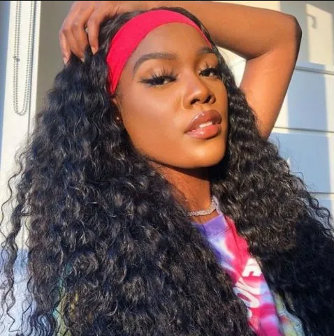uwigs deep wave headband human hair half wigs