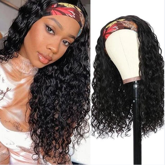uwigs deep wave headband human hair half wigs