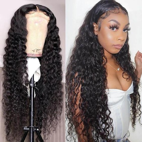 Water Wave Wig 13x4 Lace Front Pre Plucked Undetectable Transparent Lace Frontal Wig Human Hair Wigs